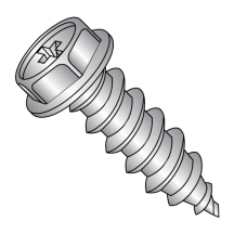 6-18X1 1/2 Hex Washer - Phillips - Type A - Self Tapping Screws - 18-8 Stainless