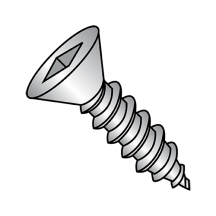 10-12X1 Flat - Square Recess - Type A - Self Tapping Screws - 410 Stainless