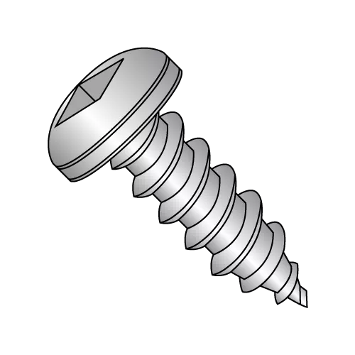 Pan - Square Recess - Type A - Self Tapping Screws - 18-8 Stainless