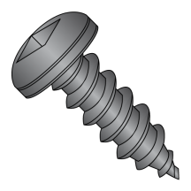 10-12X1 1/4 Pan - Square Recess - Type A - Self Tapping Screws - Black Oxide