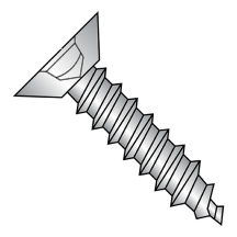 FLAT - SQUARE RECESS - UNDERCUT - TYPE A - SELF TAPPING SCREWS - 18-8 Stainless Steel