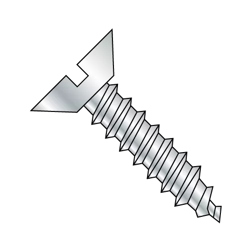 Flat - Slotted - Undercut - Type A - Self Tapping Screws - Zinc