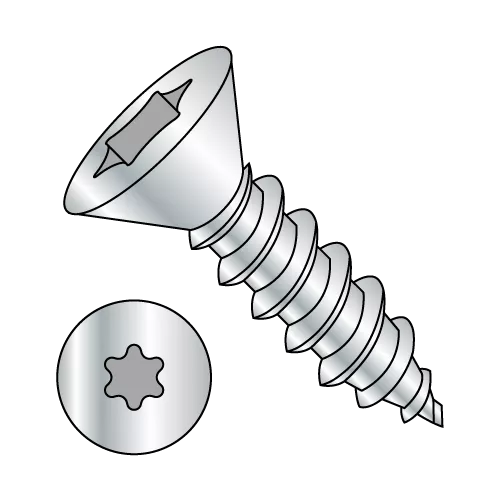Flat - Six-Lobe - Type A - Self Tapping Screws - Zinc