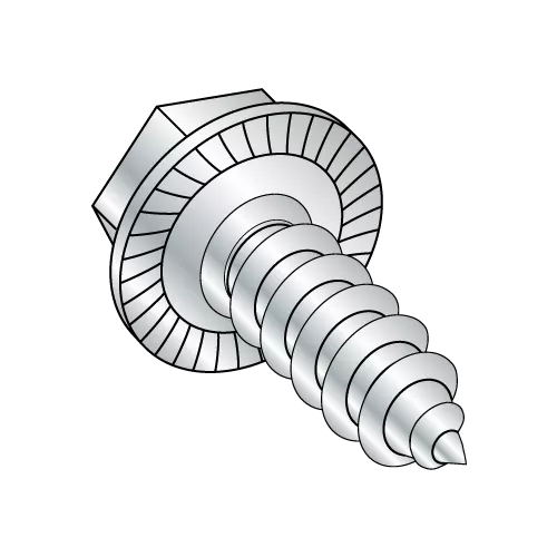 Serrated Hex Washer - Unslotted - Type A - Self Tapping Screws - 7/16" A.F. - Zinc