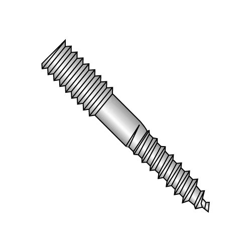 Hanger Bolts - Plain Centered - 18-8 Stainless