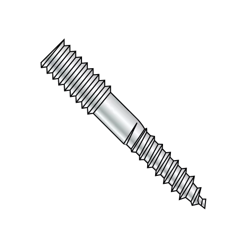 Hanger Bolts - Plain Centered - Zinc
