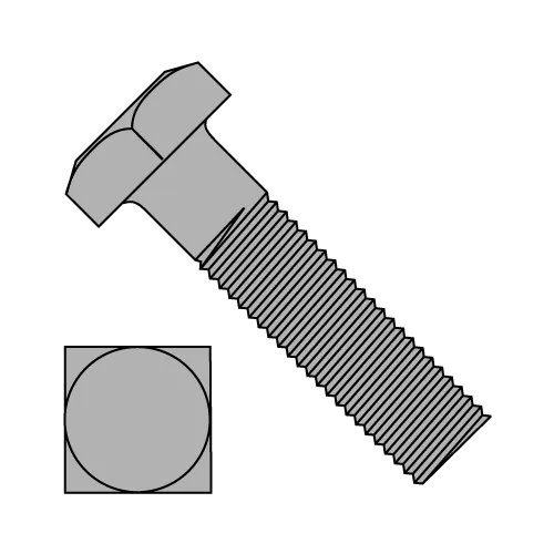Square Machine Bolts - Plain Finish