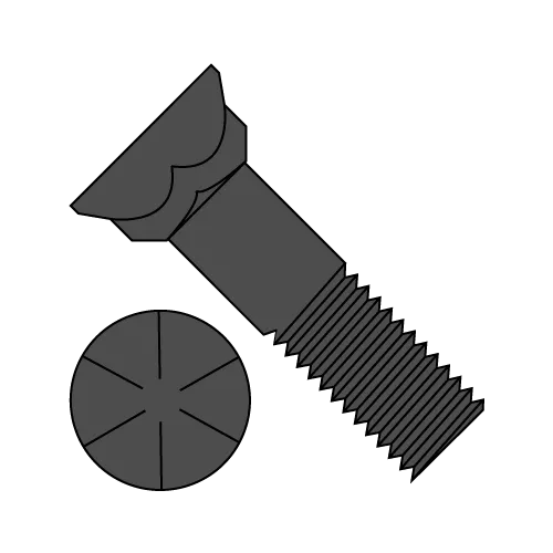 Grade 8 - Plow Bolts - #3 Head - Plain Finish