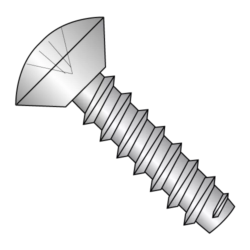 Oval - Undercut - Phillips -Type B - Self Tapping Screws - 18-8 Stainless