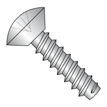 Oval - Undercut - Phillips -Type B - Self Tapping Screws - 18-8 Stainless