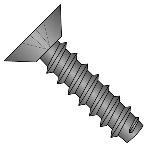 Flat - Undercut - Phillips - Type B - Self Tapping Screws - Black Zinc