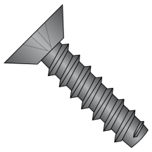 4-24X3/16 Flat - Undercut - Phillips - Type B - Self Tapping Screws - Black Zinc