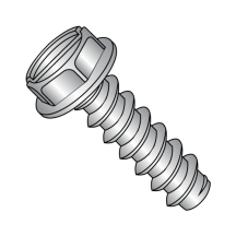 10-16X3/8 Hex Washer - Slotted - Type B - Self Tapping Screws - 18-8 Stainless
