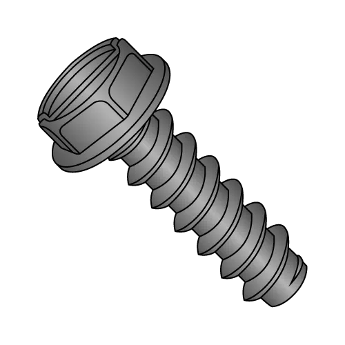 Hex Washer - Slotted - Type B - Self Tapping Screws - Black Oxide
