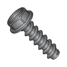 8-18X1/2 Hex Washer - Slotted - Type B - Self Tapping Screws - Black Oxide