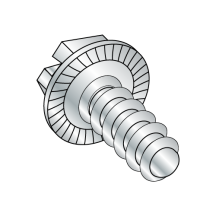 1/4-14X3/4 Serrated Hex Washer - Slotted - Type B - Self Tapping Screws - Zinc