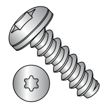 10-16X3/8 Pan - Six-Lobe - Type B - Self Tapping Screws - 18-8 Stainless