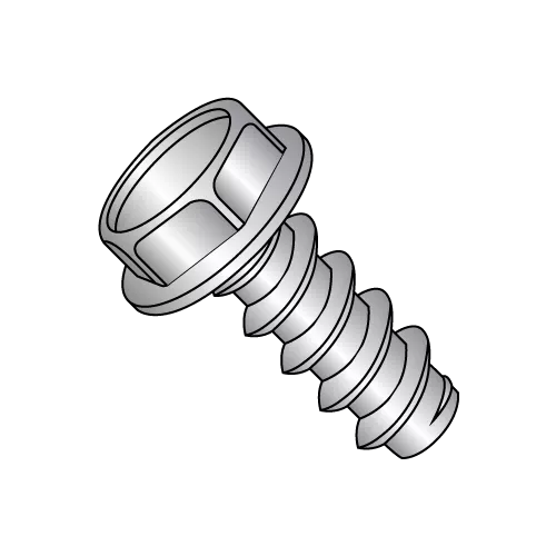 8-18X1/2 Hex Washer - Unslotted - Type B - Self Tapping Screws - 18-8 Stainless