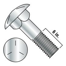 "Shaker Screen" Carriage Bolts - Grade 5 - Zinc