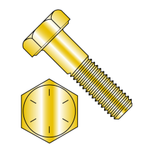 1/4-20X3 1/2 Hex Cap Bolts - Grade 8 - Zinc Yellow
