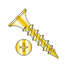 Bugle - Phillips - Drywall Screws - Coarse Thread - Sharp Point - Zinc Yellow