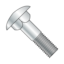 3/8-16X8 Carriage Bolts - Low Carbon - Round Head / Square Neck - Zinc