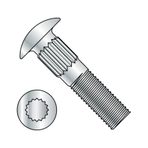 Ribbed Neck - Carriage Bolts - Low Carbon - Fully Threaded - Zinc
