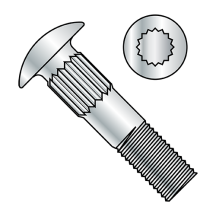 Ribbed Neck - Carriage Bolts - Low Carbon - Partially Threaded - Zinc