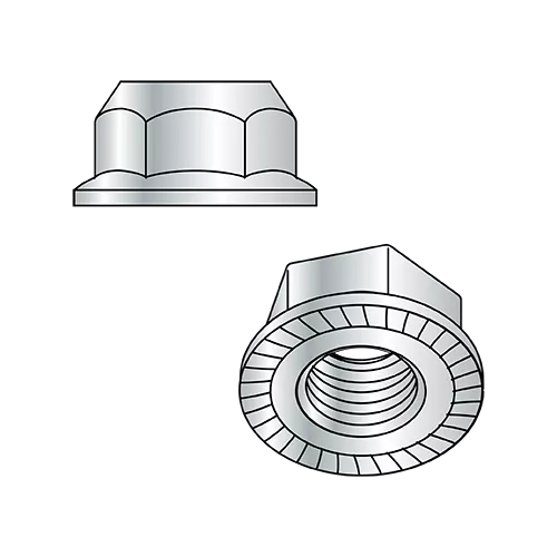 DIN 6923 - Serrated Hex Flange Nuts - Class 10 - Zinc 