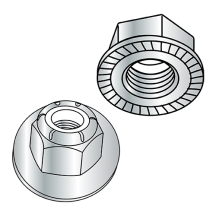 DIN 6926 - Serrated - Nylon Insert Flange Stop Nuts - A2 Stainless