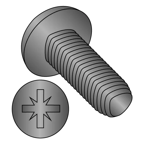 DIN 7500C - METRIC - PAN - TYPE Z RECESS (1A) - Thread Rolling Screws - Black Zinc