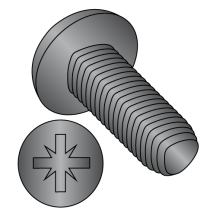 M4-0.7X8 DIN 7500C - METRIC - PAN - TYPE Z RECESS (1A) - Thread Rolling Screws - Black Zinc