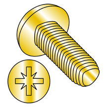M2.5-0.45X6 DIN 7500C - METRIC - PAN - TYPE Z RECESS (1A) - Thread Rolling Screws - ZINC Yellow