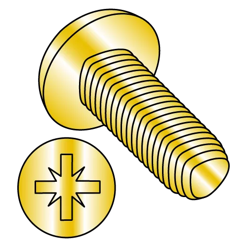 DIN 7500C - METRIC - PAN - TYPE Z RECESS (1A) - Thread Rolling Screws - ZINC Yellow