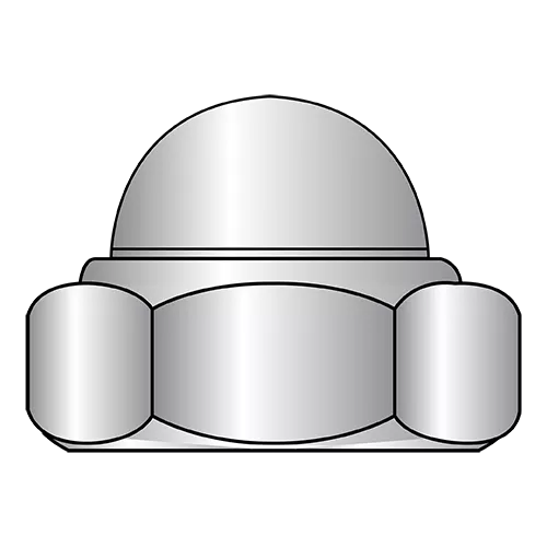 DIN 986 - Nylon Insert - Hex Domed Cap - Stop Nuts - A2 Stainless