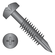 6-20X1 1/4 Pan - Phillips with #7 Head & Type-17 Point - Face Framing Screws - Fine Thread - Black Oxide