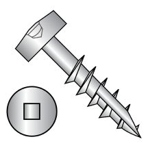 7-12X1 1/4 Modified Pan - Square Recess - Type 17 - Pocket Hole - Face Framing Screws - Coarse Thread