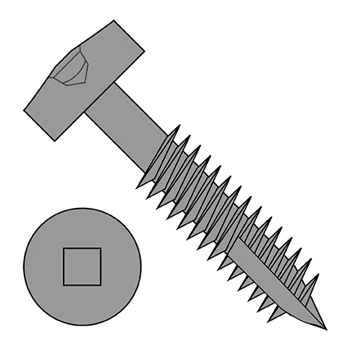 Modified Pan - Square Recess - Type 17 Point - Pocket Hole - Face Framing Screws - Fine Thread