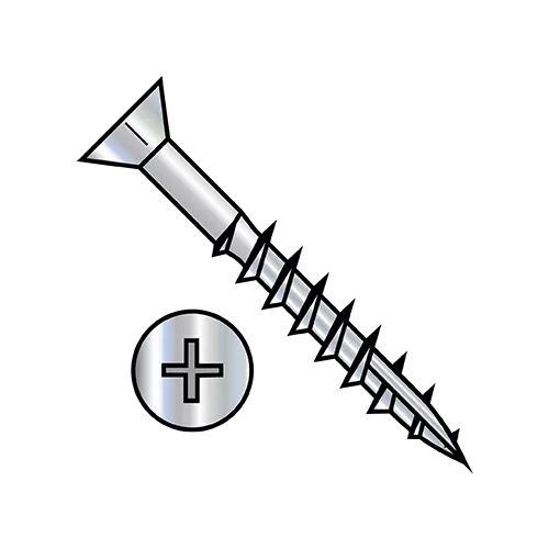Flat 17 Point Deep Thread Cabinet Wood Screws