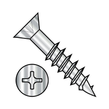 Flat - Phillips - Deep Thread Wood Screws - Partial Thread - 410 Stainless
