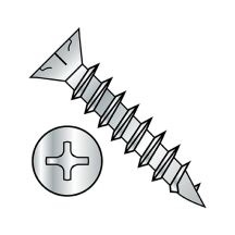 8-11X3/4 Phillips - Flat with Nibs - Deep Thread Wood Screws - Zinc - Fully Threaded