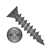 Phillips - Flat with Nibs - Deep Thread Wood Screws - Black Oxide - Fully Threaded
