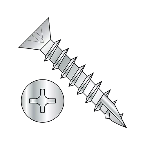 Large Flat head with 17 Point Deep Thread Cabinet Wood Screws