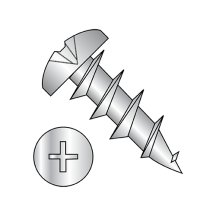 6-13X1/2 Low Profile Pan Head - Phillips - Deep Thread Wood Screws - Coarse Thread - Zinc