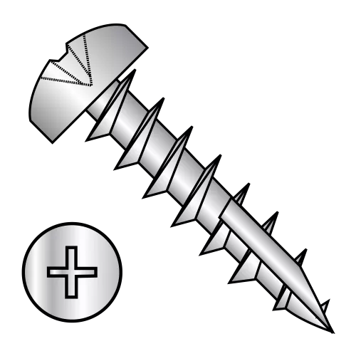 Pan - Phillips - #17 Point - Deep Thread Wood Screws - Zinc