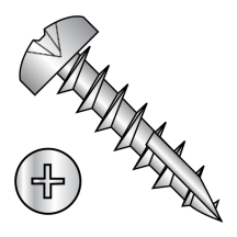 7-12X3/4 Pan - Phillips - #17 Point - Deep Thread Wood Screws - Zinc