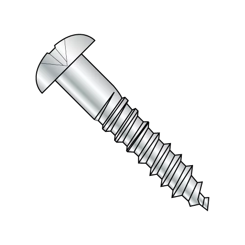 Round - Phillips - Full Body Wood Screws - Zinc