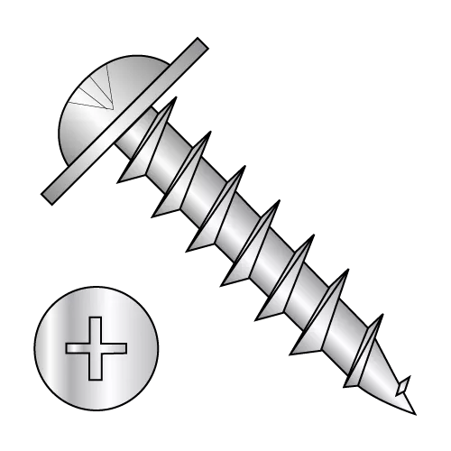 Round Washer Deep Thread Cabinet Wood Screws