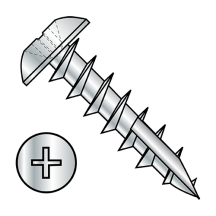 6-13X1/2 Phillips - Truss - Deep Thread Wood Screws - Type 17 Pt. - Zinc