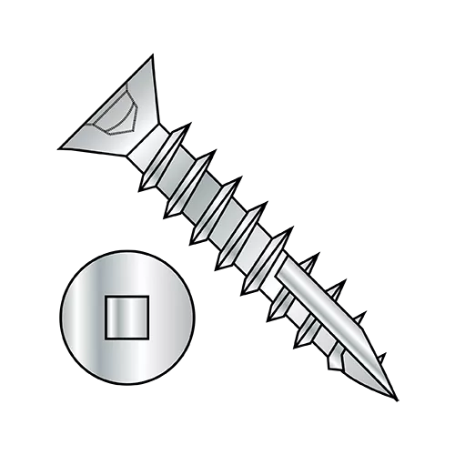 Square Flat 17 Point Deep Thread Cabinet Wood Screws